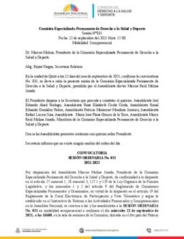 ACTAS COMISIÓN DEL DERECHO A LA SALUD Y DEPORTE