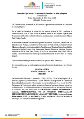 ACTAS COMISIÓN DEL DERECHO A LA SALUD Y DEPORTE