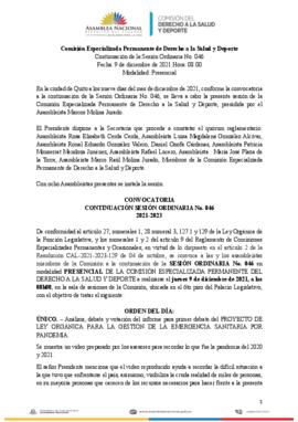 ACTAS COMISIÓN DEL DERECHO A LA SALUD Y DEPORTE
