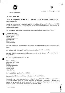 ACTAS MESA 10 DE LEGISLACIÓN Y FISCALIZACIÓN