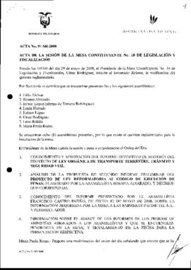 ACTAS MESA 10 DE LEGISLACIÓN Y FISCALIZACIÓN