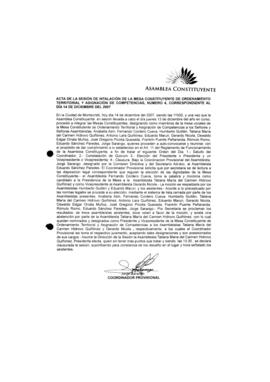 ACTAS MESA 4 ORDENAMIENTO TERRITORIAL Y ASIGNACIÓN DE COMPETENCIAS