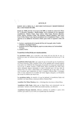 ACTAS MESA 5 RECURSOS NATURALES Y BIODIVERSIDAD