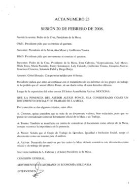 ACTAS MESA 6 DE TRABAJO, PRODUCCIÓN E INCLUSIÓN SOCIAL